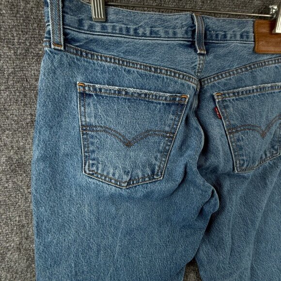 Levi's Premium Middy Straight Jeans Women 29 Blue Denim All Cotton Adult 31x30 - Picture 15 of 16